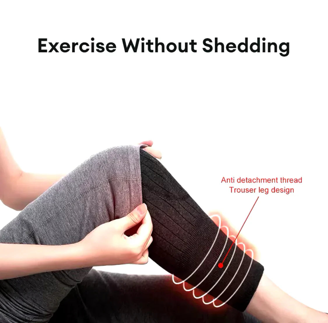 1 Pair Woolen Blend Knee Warmer With Strap